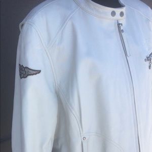 White Leather Harley-Davison Jacket